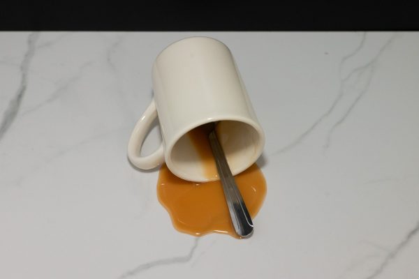Spilled Coffee Mug with Spoon-3