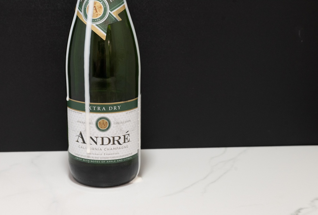 Half Filled Champagne Bottle