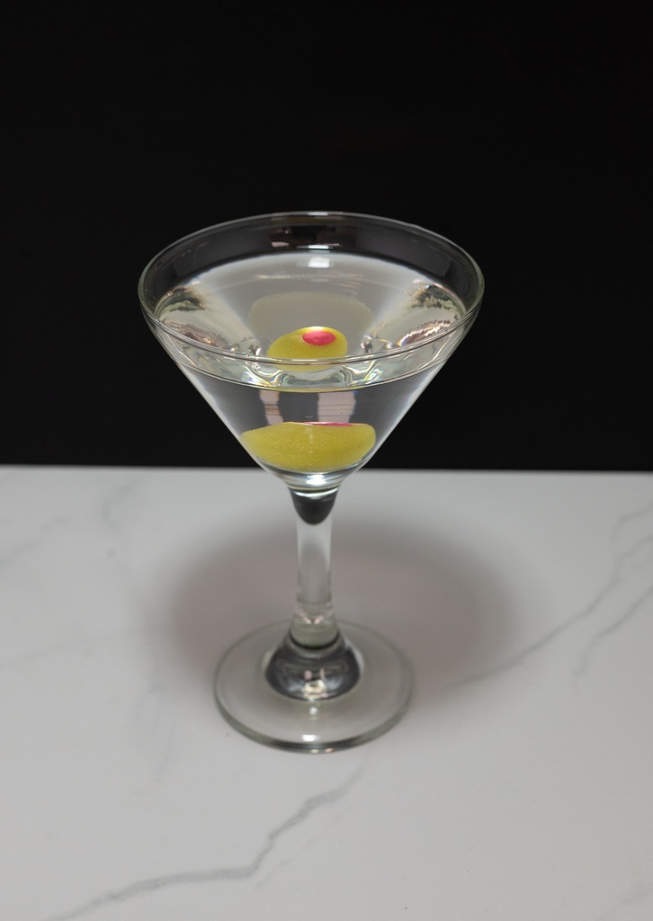 Martini Glass with Olive