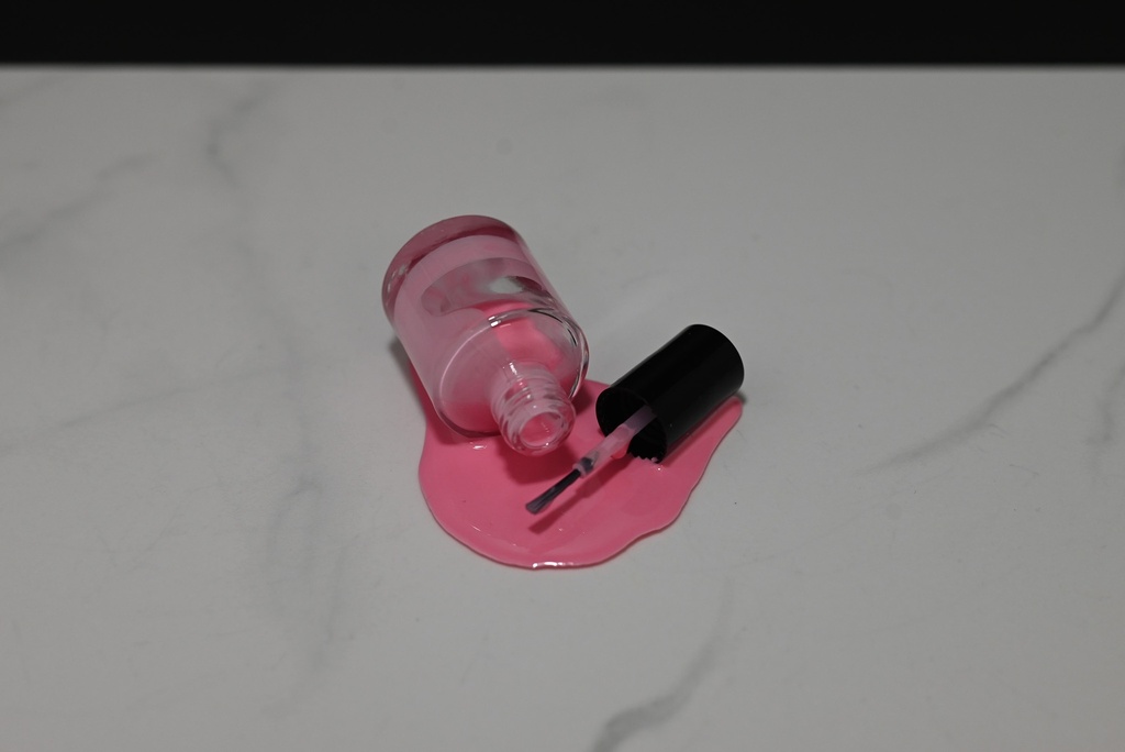 Spilled Pink Nail Polish
