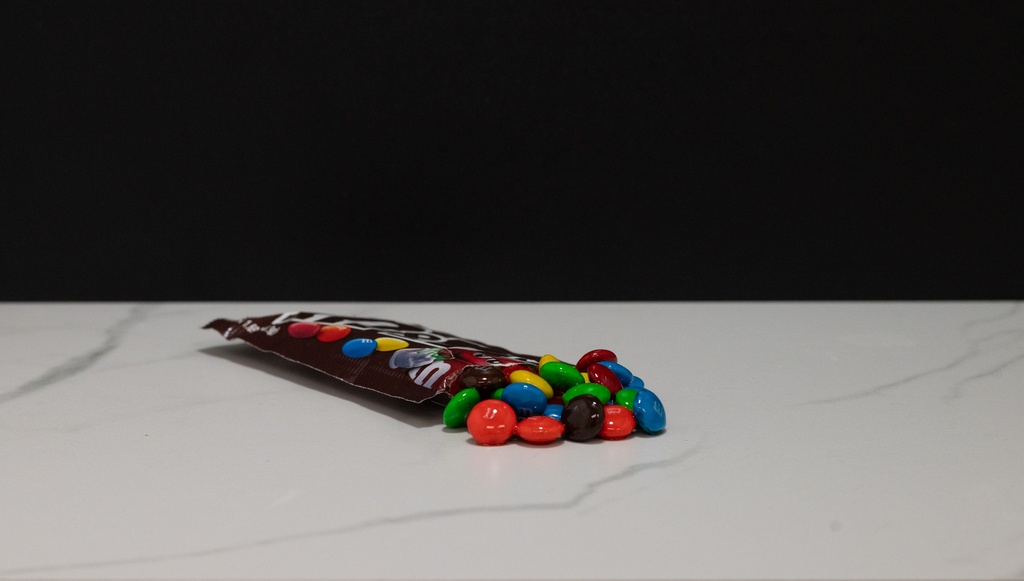 Spilled Small Bag of M&M's