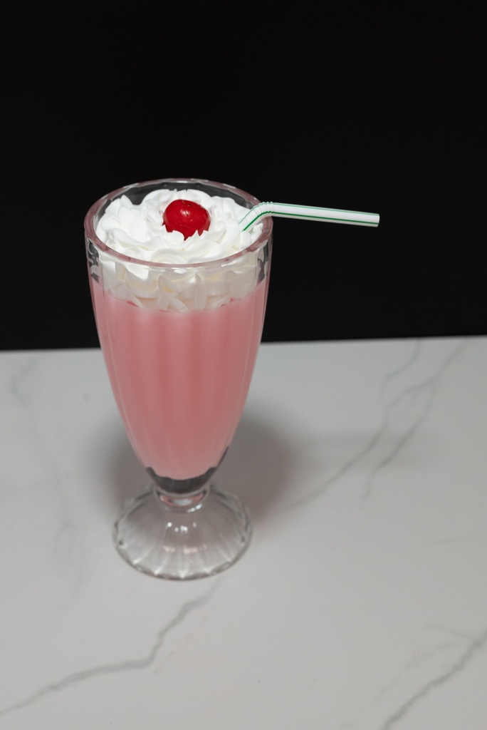 Strawberry Milkshake with Cherry