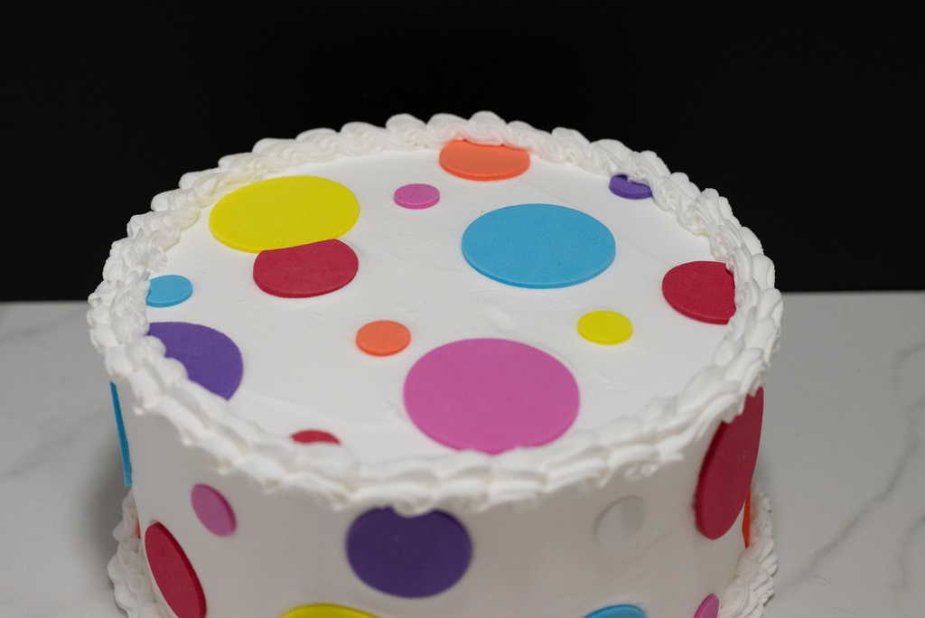 Small Multicolored Polka Dot Cake