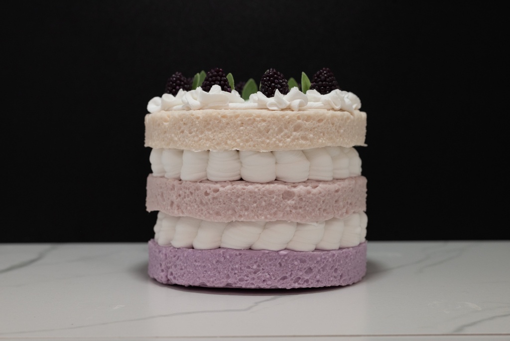 Triple Layer Blackberry Cake