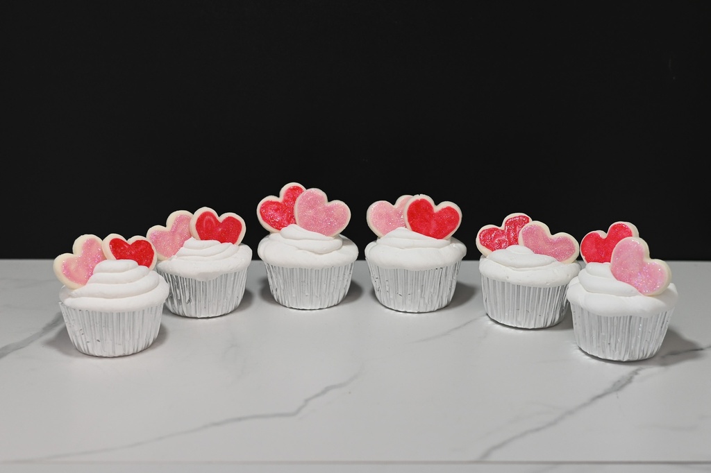 Large Valentine Cupcakes (Set of 6)