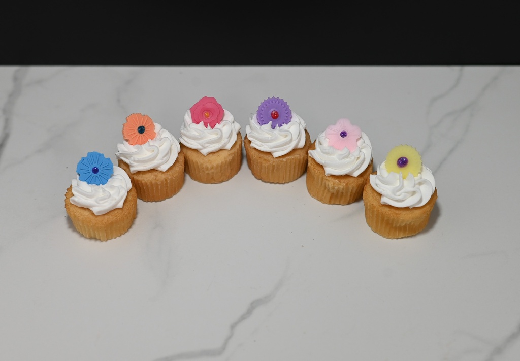 Mini Spring Flower Cupcakes (Set of 6)