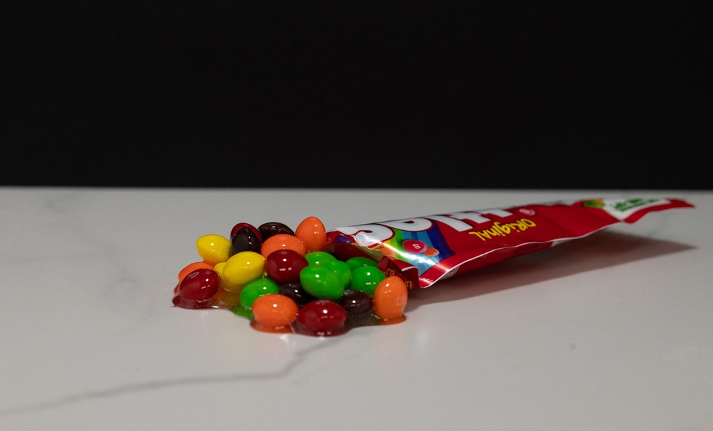 Spilled Small Bag of Skittles