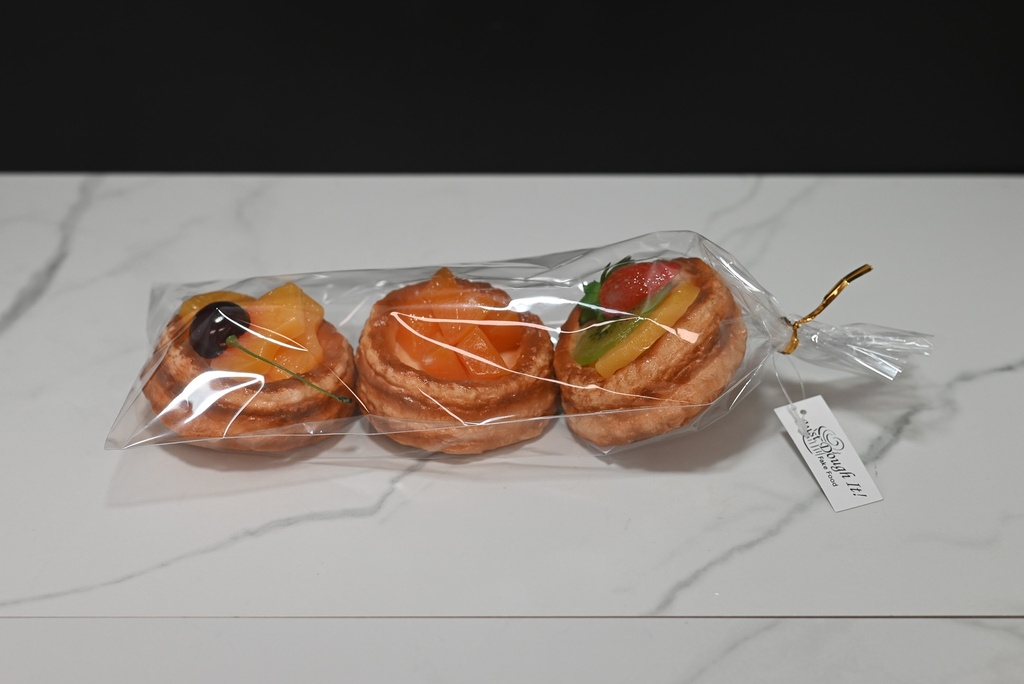 Round Fruit Puff Pastries (Set of 3)