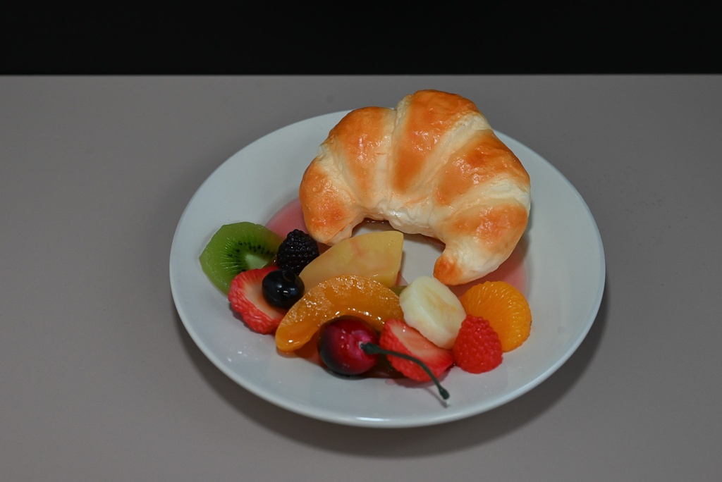 Plated Croissant with Fruit