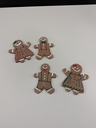 Gingerbread Cookies - Green and Red (Set of 4) 