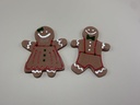 Gingerbread Cookies - Green and Red (Set of 4) 