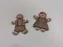 Gingerbread Cookies - Green and Red (Set of 4) 