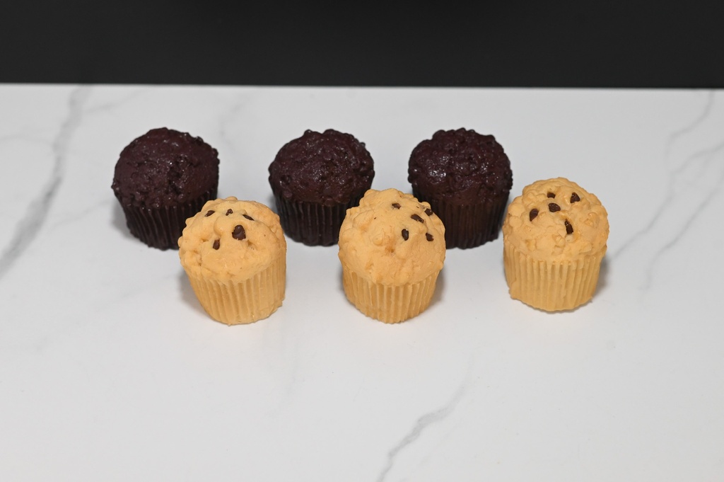 Mini Chocolate and Chocolate Chip Muffins (Set of 6)