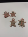 Gingerbread Cookies - Green and Red (Set of 4) 