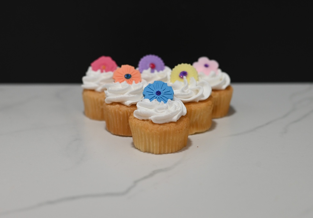 Mini Spring Flower Cupcakes (Set of 6)