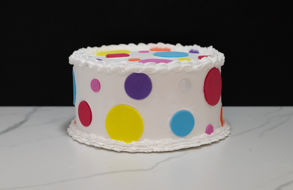 Small Multicolored Polka Dot Cake