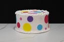 Small Multicolored Polka Dot Cake