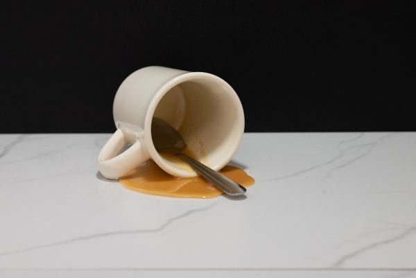 Spilled Coffee Mug with Spoon