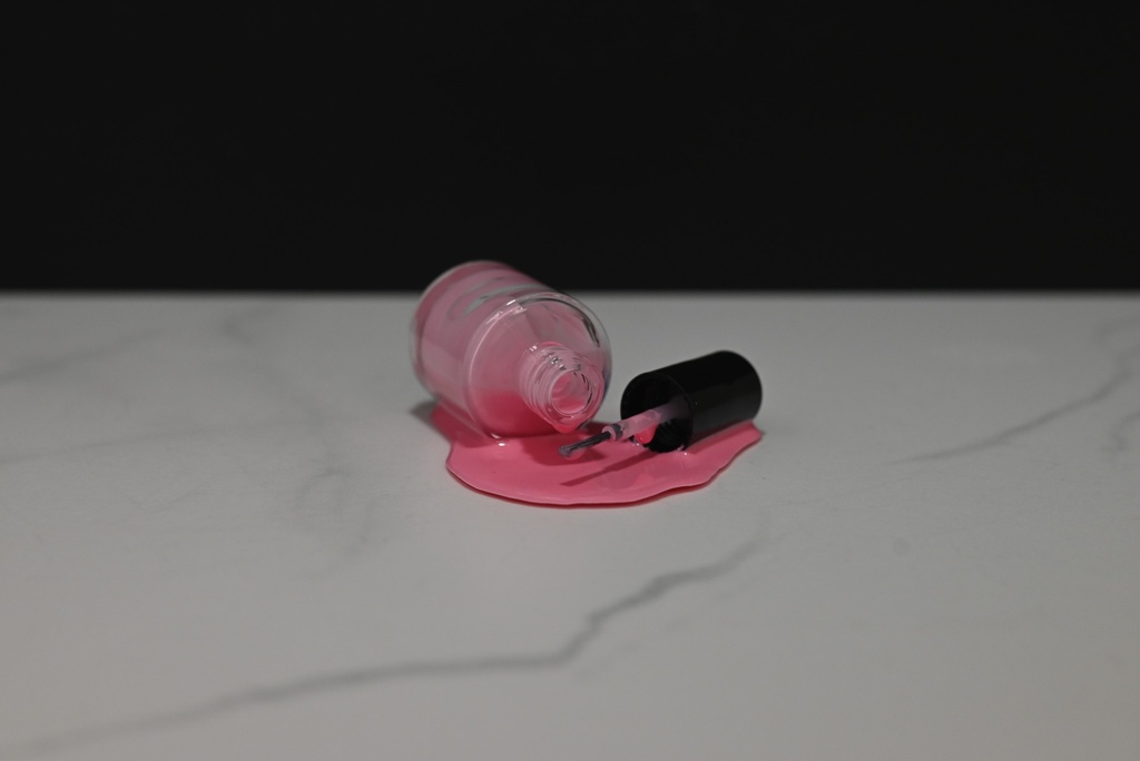 Spilled Pink Nail Polish