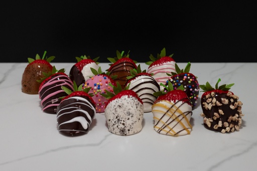 [906] Deluxe Dipped Strawberries (Set of 12)