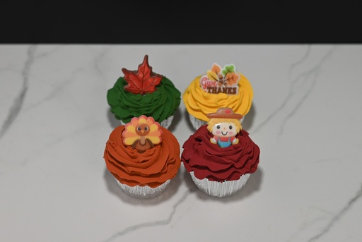 Large Fall Cupcakes (Set of 4)