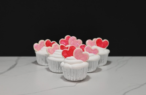 [327] Large Valentine Cupcakes (Set of 6)