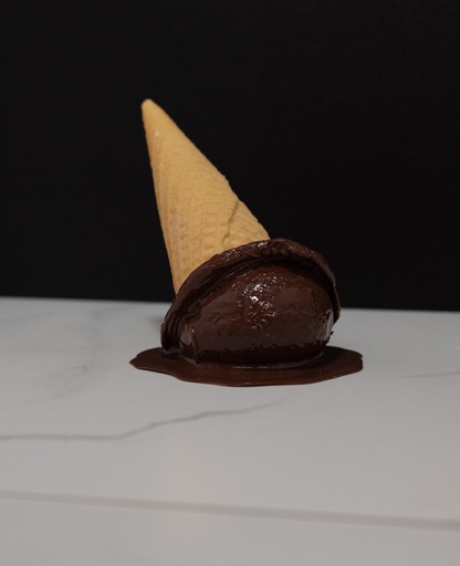 [503-C] Melting Chocolate Ice Cream Cone