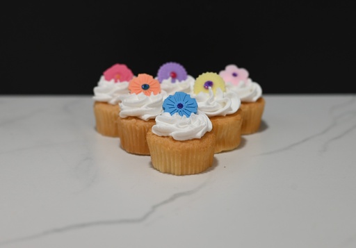 [332] Mini Spring Flower Cupcakes (Set of 6)