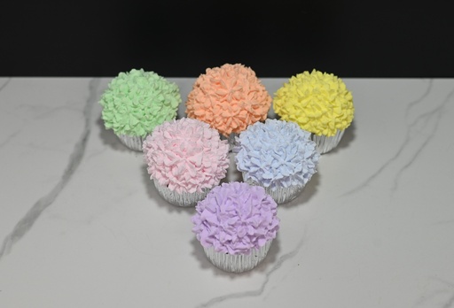 [316] Pastel Frosted Cupcakes (Set of 6)