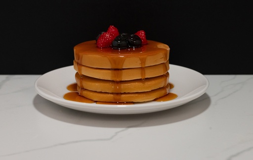 [604] Plate of Mini Pancakes with Fruit