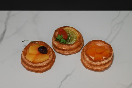 [918] Round Fruit Puff Pastries (Set of 3)