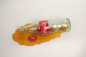 Fake Spilled Coke Bottle