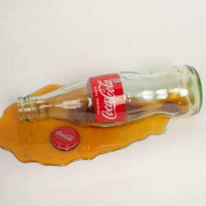 Fake Spilled Coke Bottle