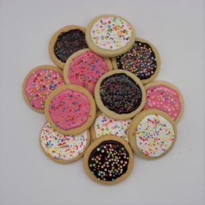 12 Frosted Sugar Cookies with Sprinkles