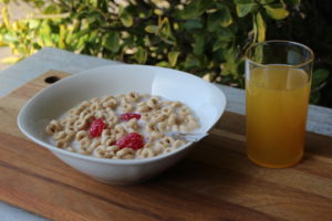 Fake Cheerios with Strawberries