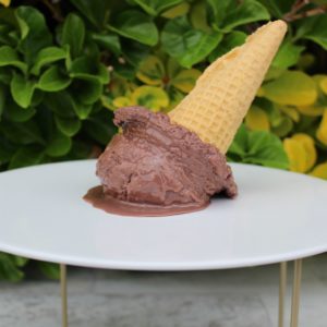 Fake melted ice cream cone