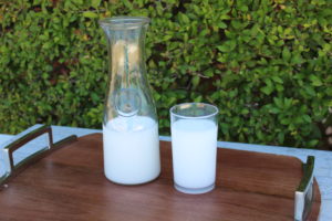 MILK CARAFE AND GLASS