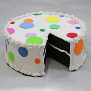 Polka Dot Cake Without Slice