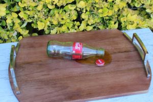 spilled coke bottle