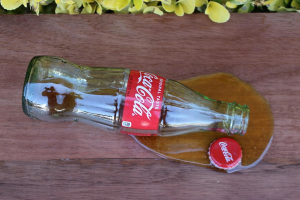 spilled coke bottle